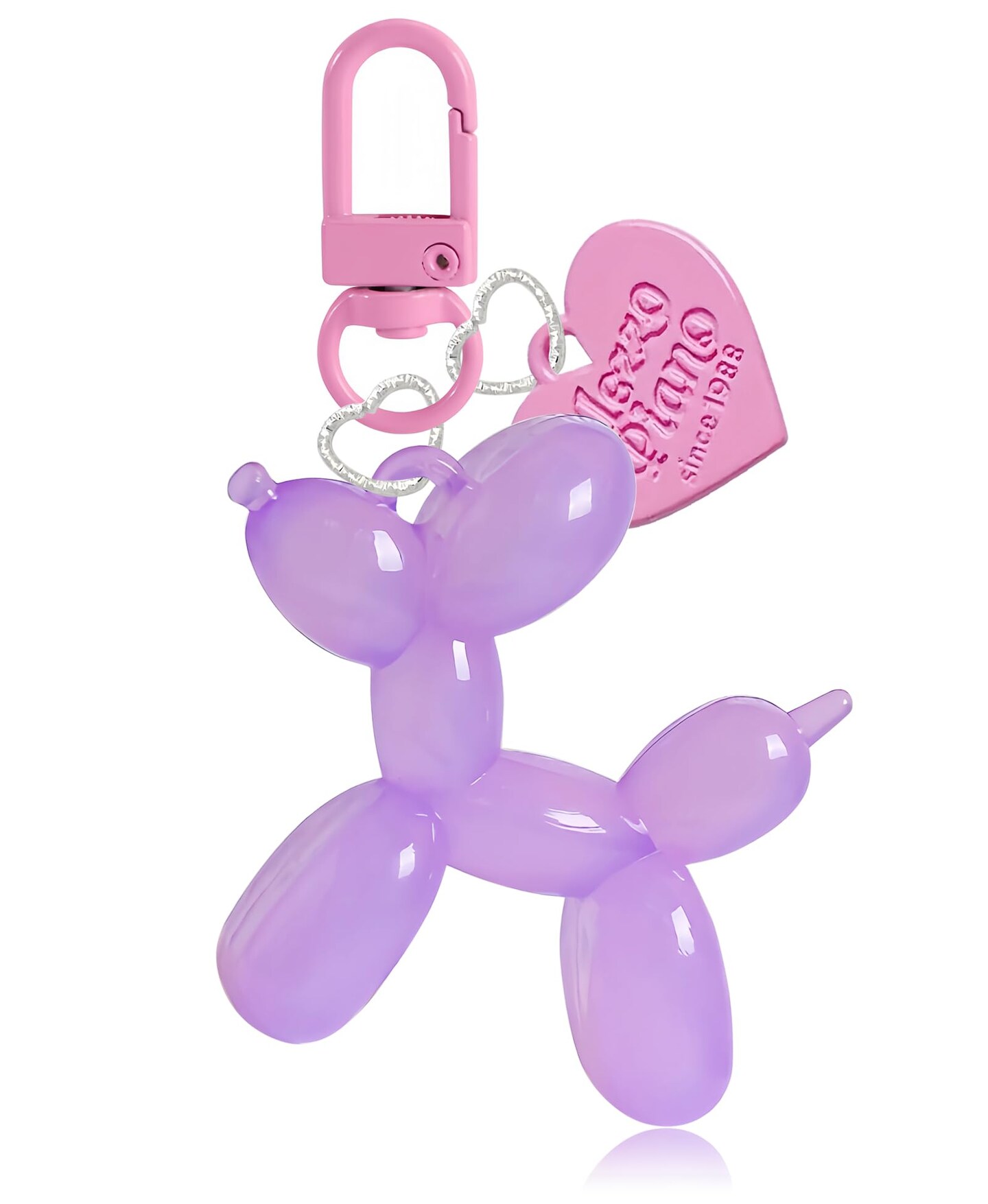 Jelly Balloon Dog Design Keychain for Women, Cute Girls Key Chain 