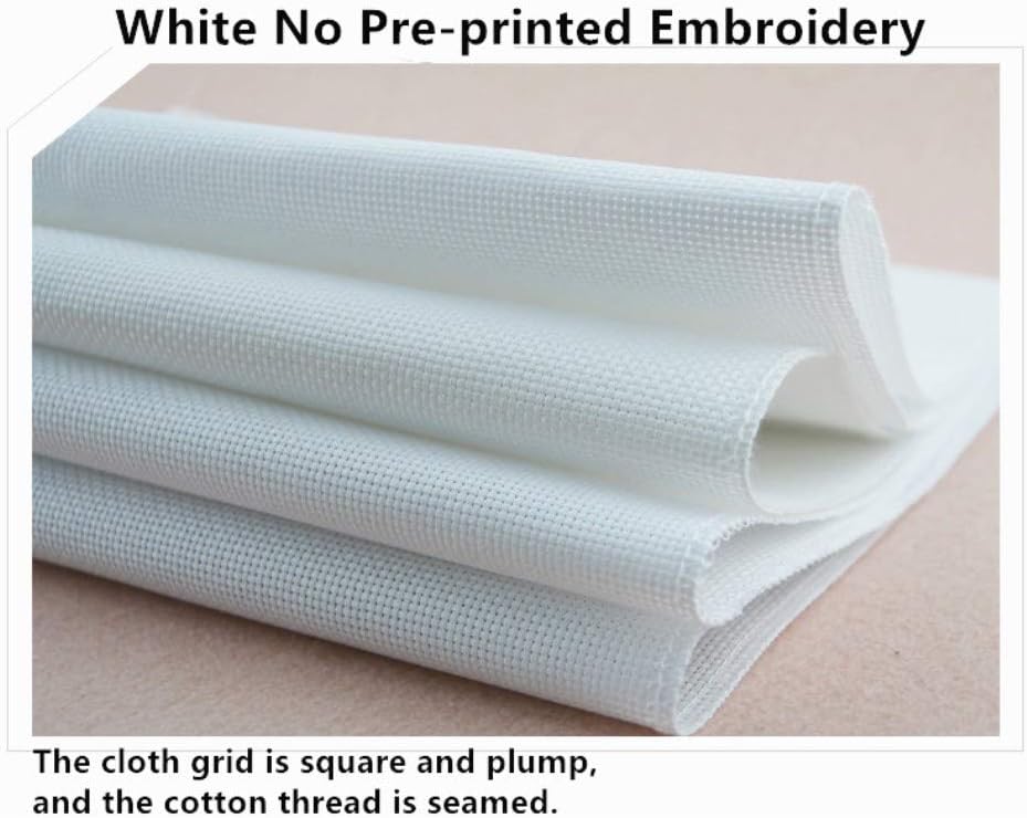 Counted Cross Stitch Embroidery Kit for Adults & Beginners – Birds, Flowers & Fragrance Design | 14CT White Fabric | DIY Needlepoint Craft Kit with DMC Threads, Needle, Pattern & English Instructions (No Pre-Printed Canvas)