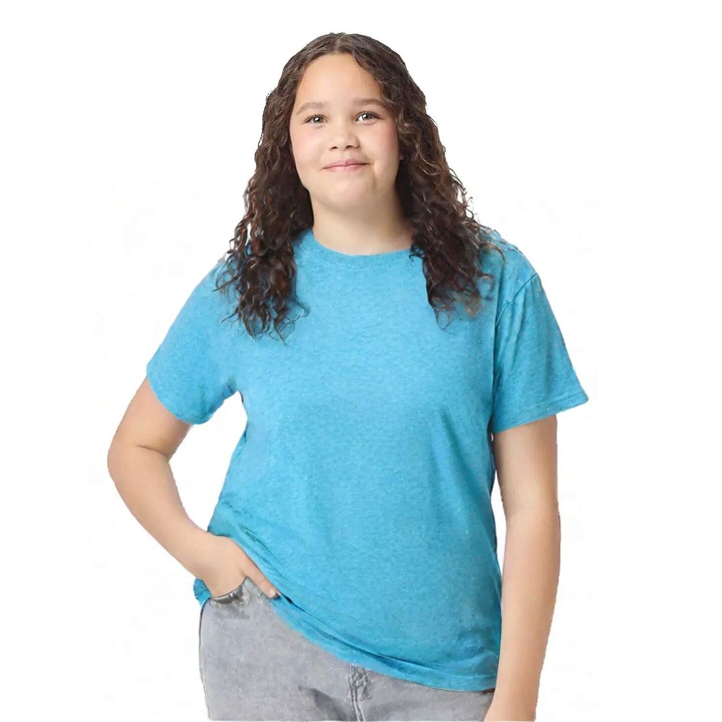 Youth Short Sleeve Heavy Cotton Crewneck T-Shirt for Durable, Breathable & Everyday Wear