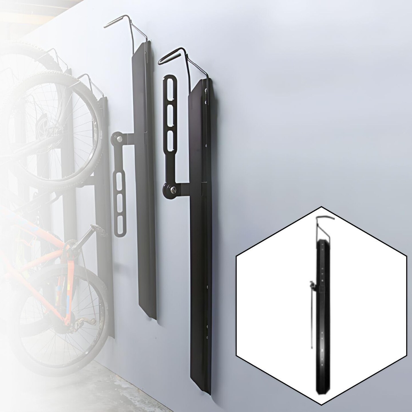 Saris Bike Trac Vertical Bike Rack - Industrial Strength Garage Storage with Full Length Tray
