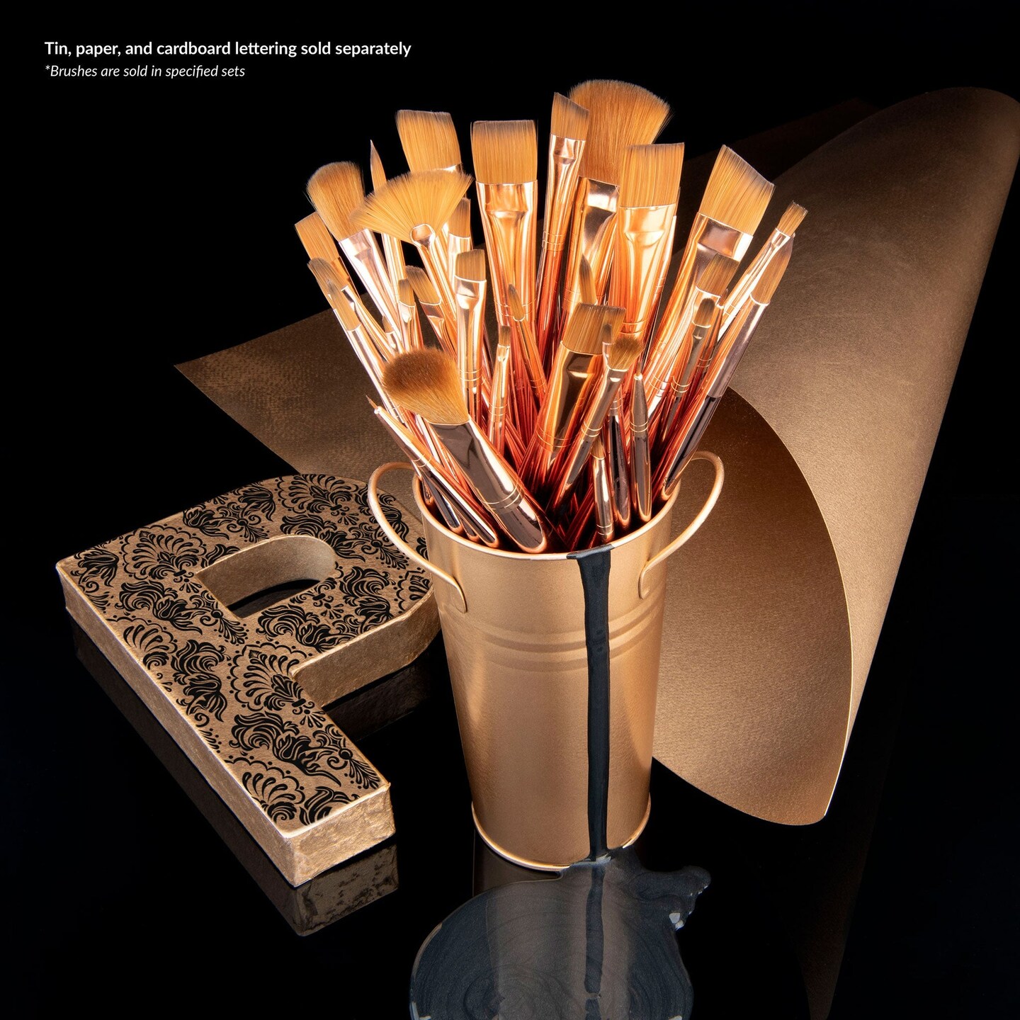 RCC PRO102-ZP | Crafter's Choice™ Pro 4pc Synthetic Sable Variety Brush Set