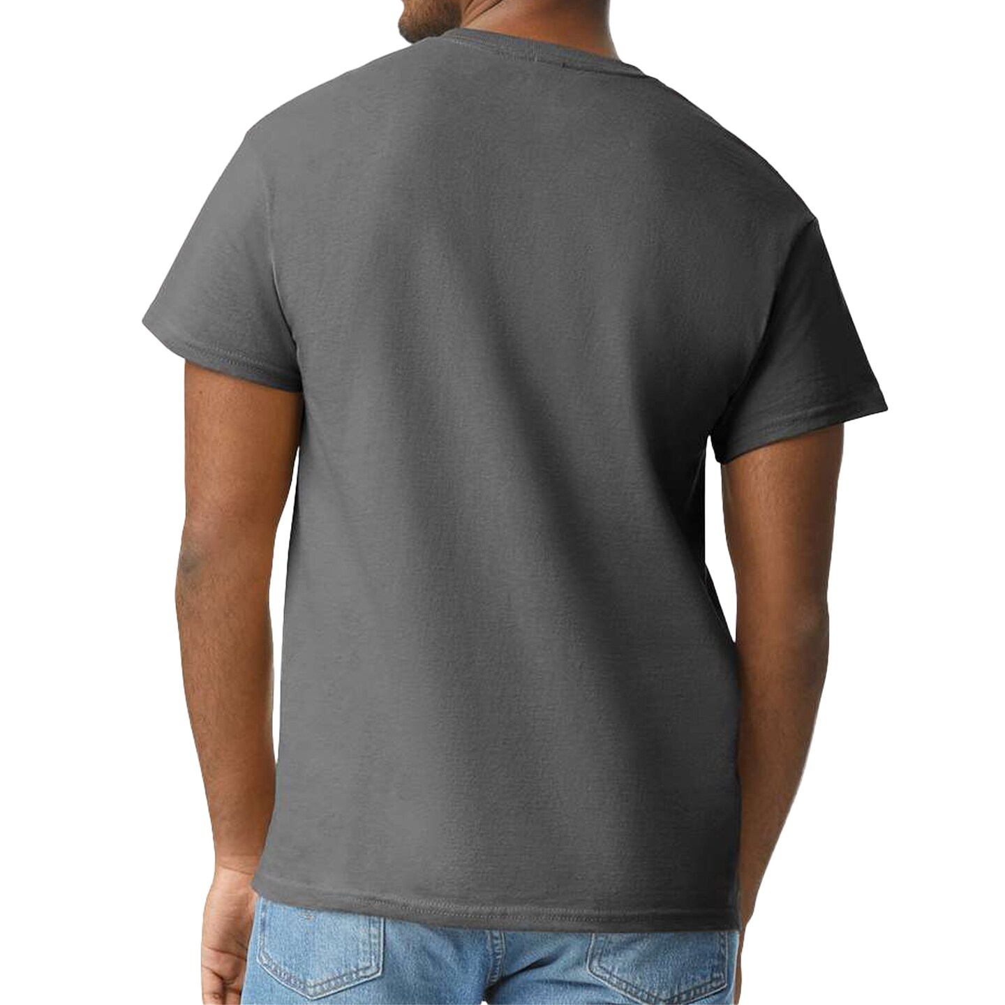 Gildan Unisex Ultra Cotton Short Sleeve T-Shirt, Charcoal Crewneck Tee Blanks for Crafting
