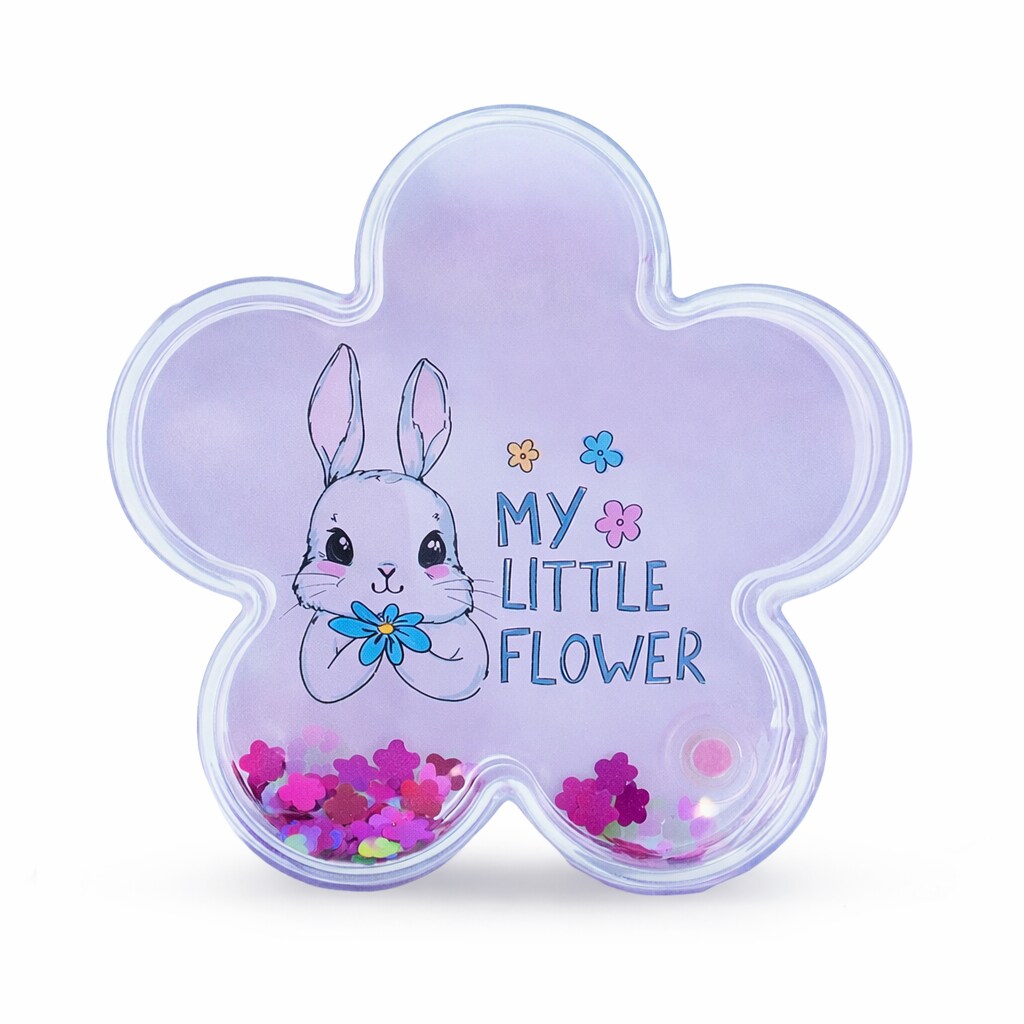 Flower-Shaped Clear Acrylic Plastic Water Globe Picture Frame