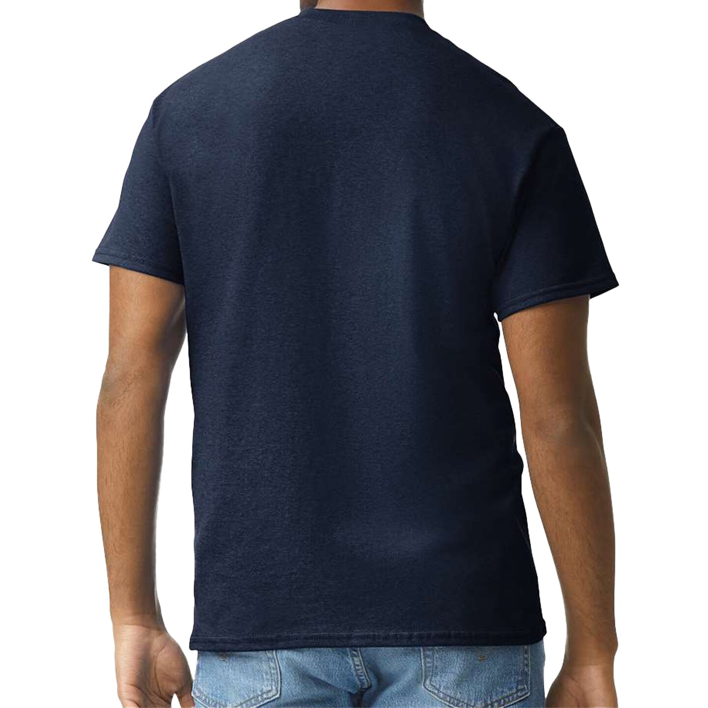 Gildan Ultra Cotton Short Sleeve T-Shirt Bundle, Unisex Crewneck Blanks Navy Tee for DIY Printing
