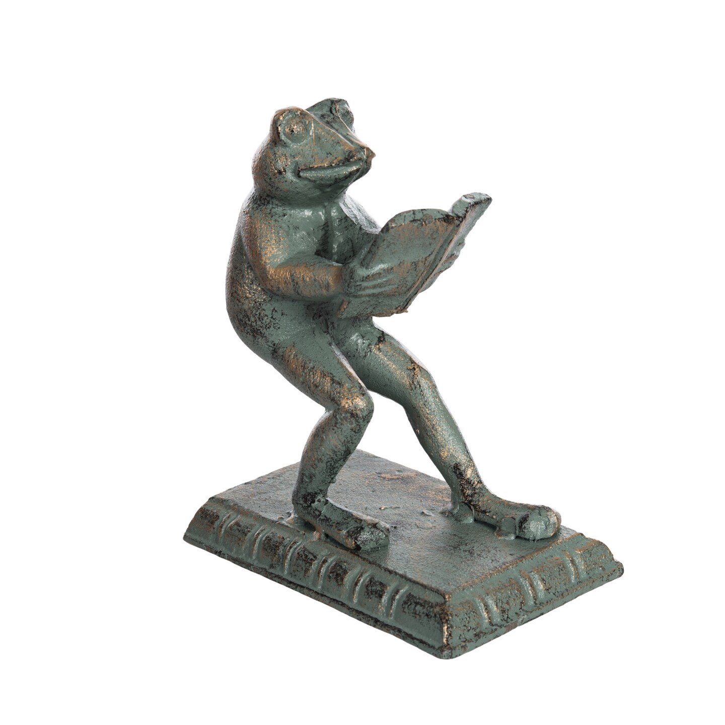 Transpac Iron Frog Bookend Metallic for Shelf Styling and Book Display
