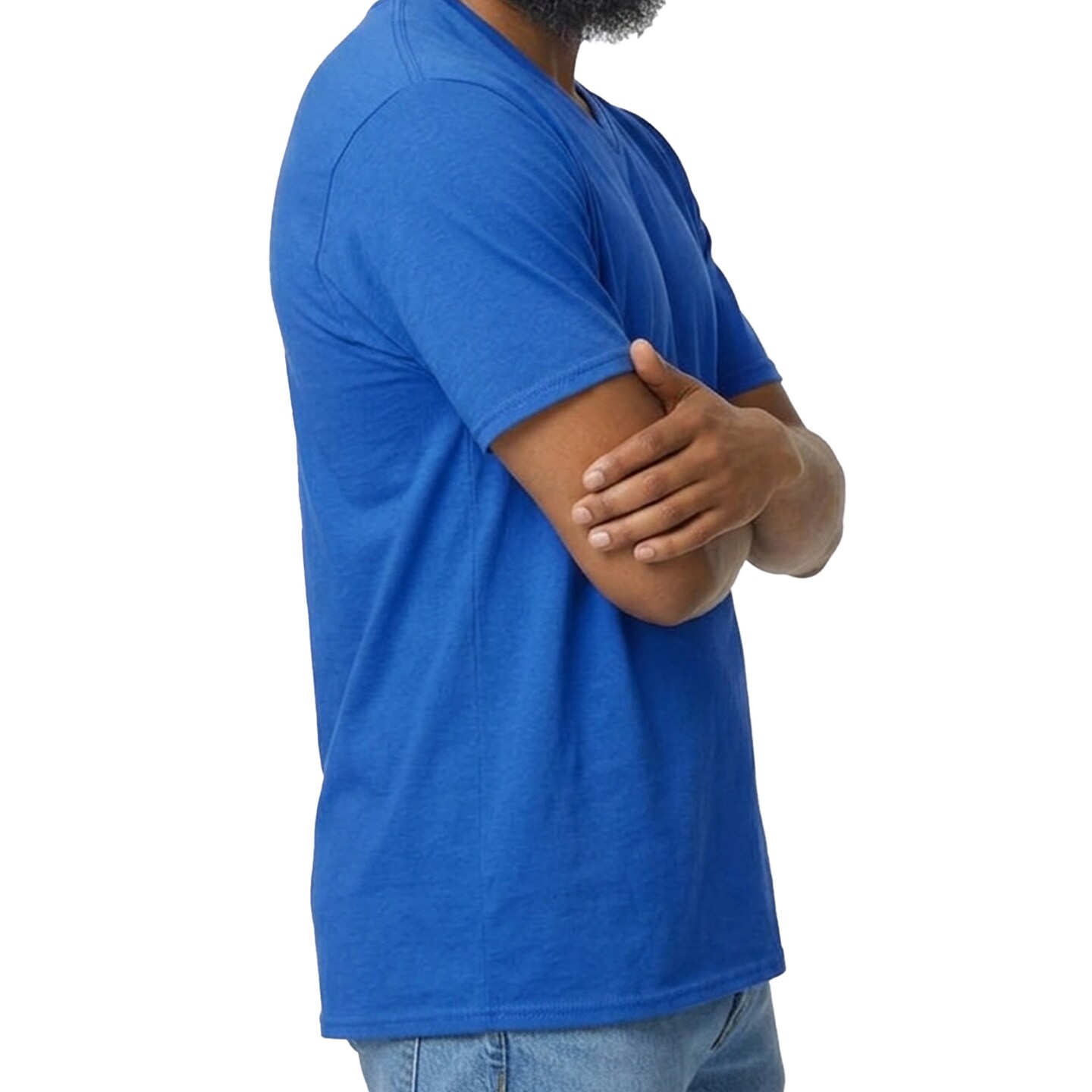 Gildan Men's Softstyle V-Neck Blank Tee for Heat Transfer & Vinyl Projects, Royal (2–14 Pack)
