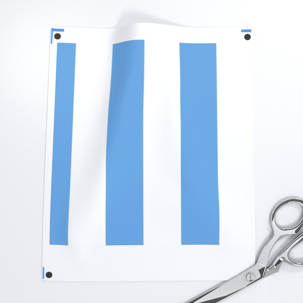 Coastal Beach Blue White Cabana Hut Tent Stripes Retro Large Scale Custom Printed Fabric by Spoonflower Various Fabrics by the Yard or Fat Quarter