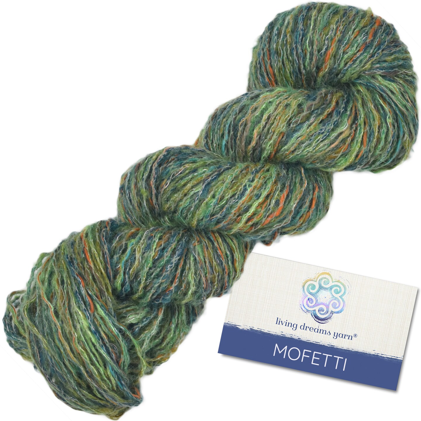 Mofetti DK Yarn - Mohair Yarn with Confetti Speckles by Living Dreams Yarn.