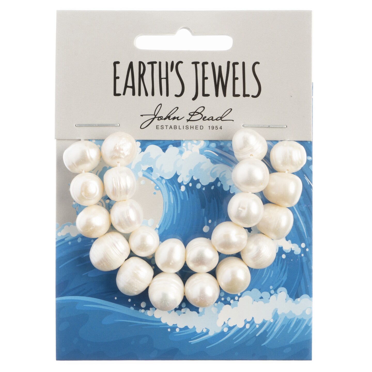 John Bead Earth's Jewels Freshwater Pearls Potato 10-12mm-White