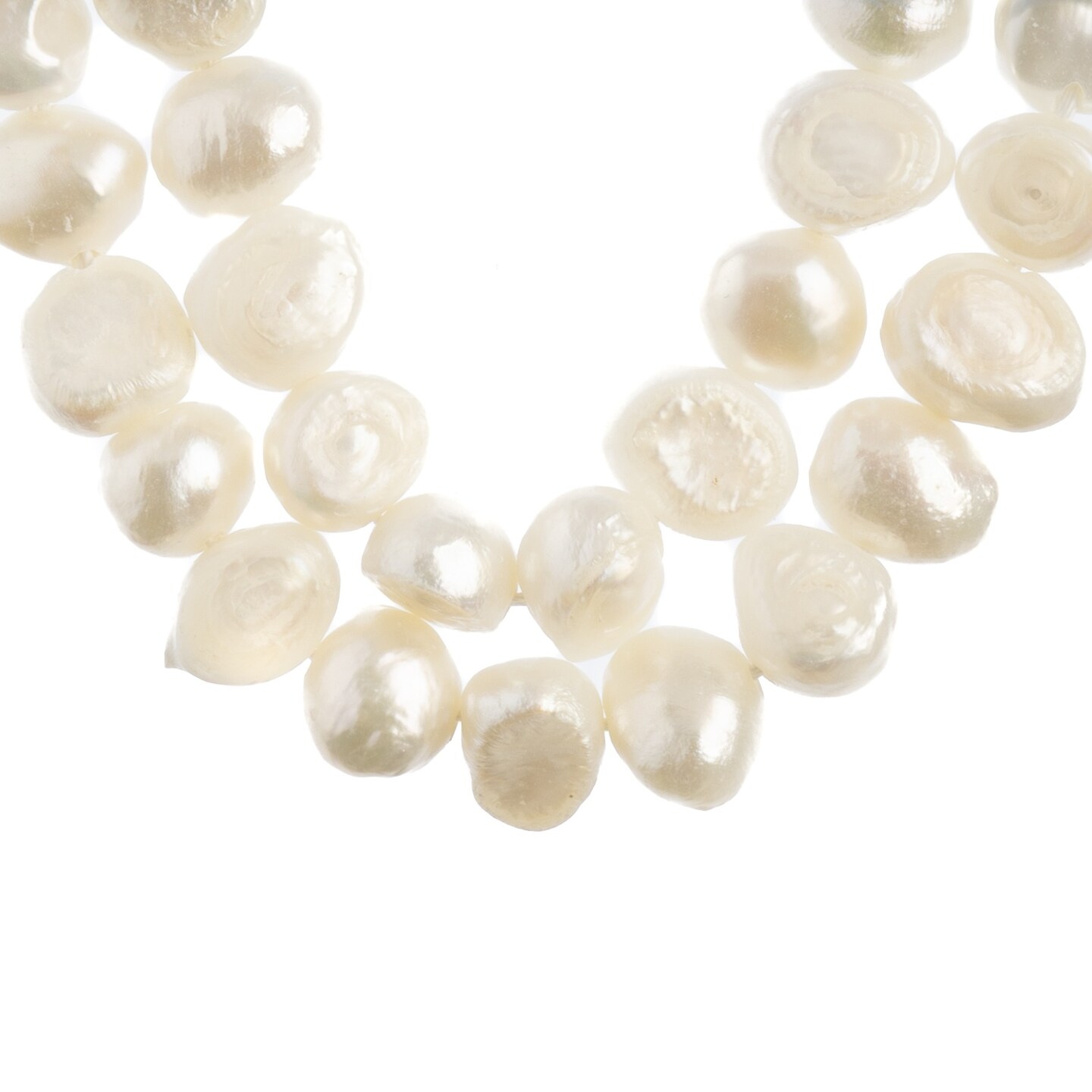 John Bea Earth's Jewels Freshwater Pearls Fancy Shape 9mm-White