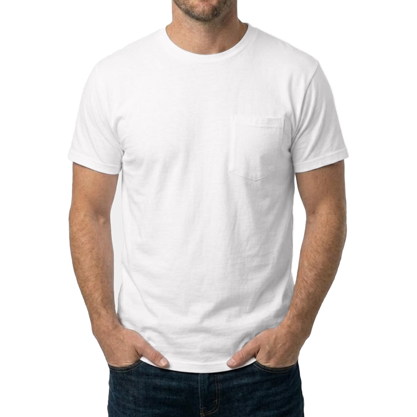 Gildan Ultra Cotton Pocket T-Shirt Craft Bundle, White Unisex Short Sleeve Crewneck Blanks for DIY Printing