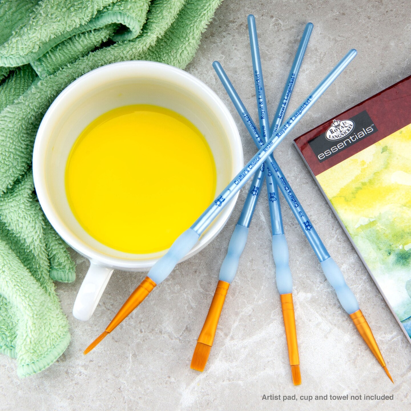 RCC 204 | Crafter's Choice™ 4pc Golden Taklon Variety Brush Set