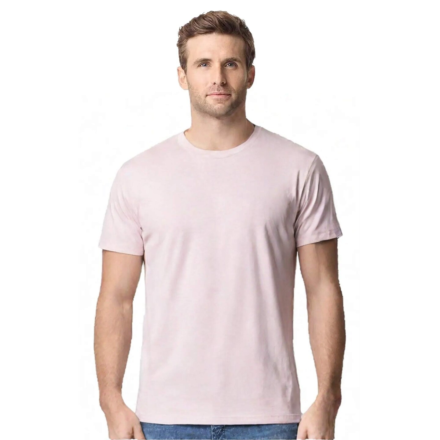 Gildan Heavy Cotton Crew Neck Short Sleeve T-Shirt 100% Cotton for Work Layering & Custom Printing