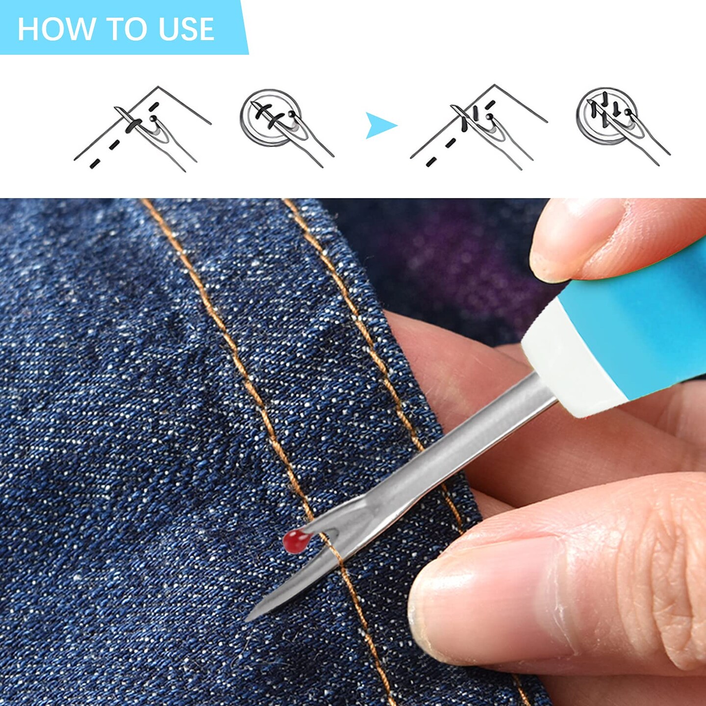 Seam Ripper 3 PCS, Seam Rippers for Sewing, Ergonomic Grip, Colorful Large Thread Stitch Remover Tool Handy Stitch Rippers for Sewing Crafting Removing Hems and Seams,Thanksgiving Gifts