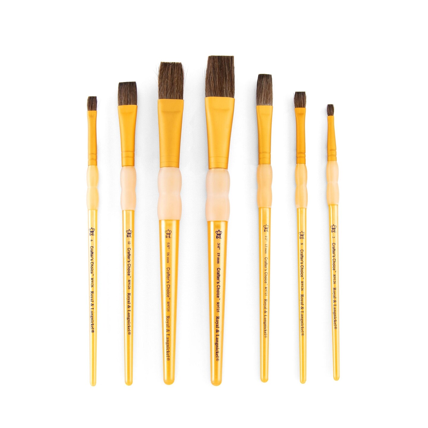 RCC 403 | Crafter's Choice™ 7pc Synthetic Camel Hair Variety Brush Set