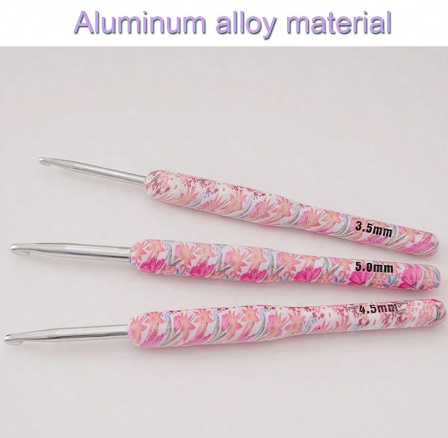 8PCS Crochet Hooks Set – 2.5mm to 6mm – Pink Handle Ergonomic Crochet Hook Needles for Beginners – DIY Crocheting & Knitting for Sweaters, Scarves & More