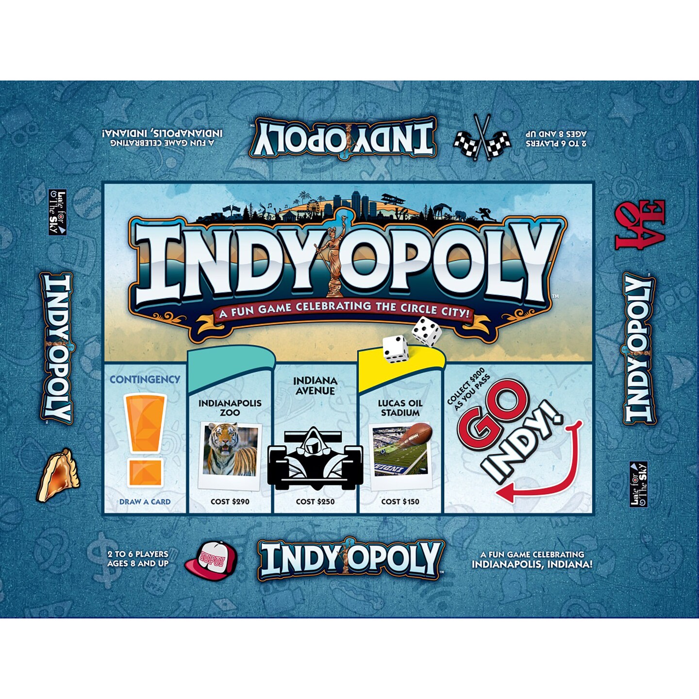 Indy-Opoly Indianapolis Themed Family Board Game, 2-6 Players