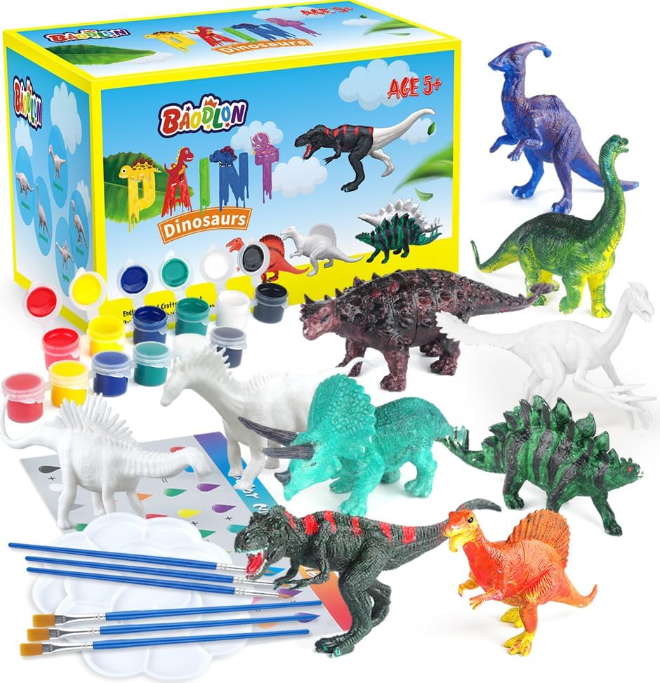 Kids Arts Crafts Set Dinosaur Toy Painting Kit