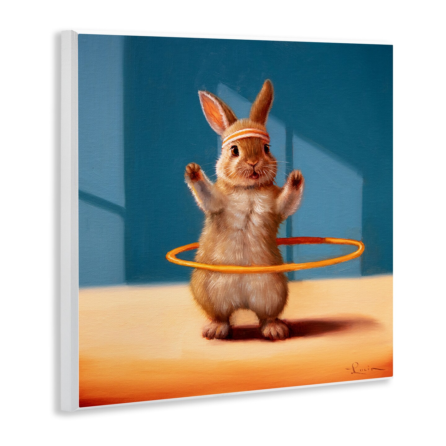 Stupell Industries Hula Hooping Rabbit Wall Plaque By Lucia Heffernan