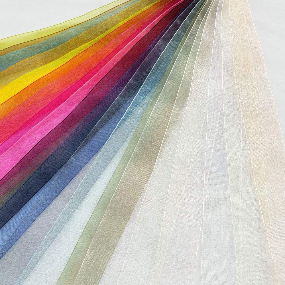 Solid Organza Ribbon Assorted 24 Yards Craft Bow Party Decoration