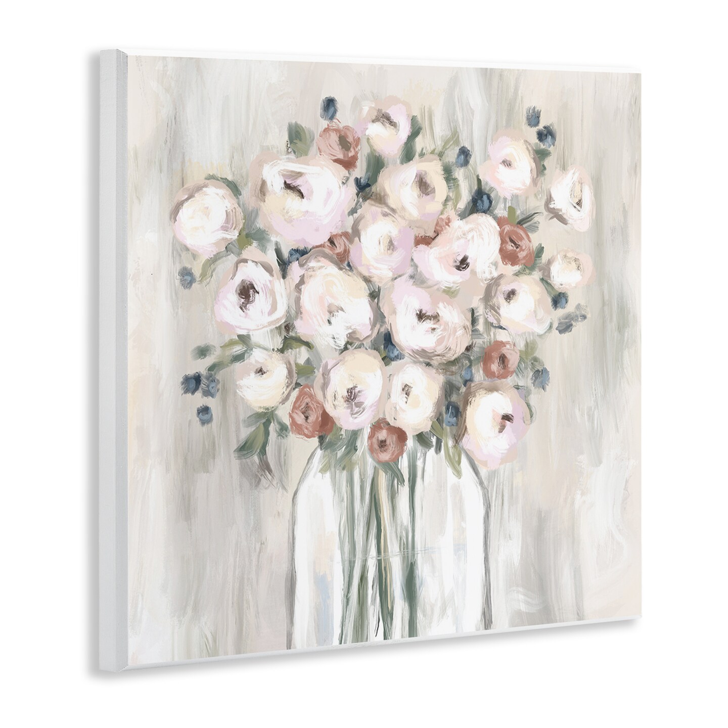 Stupell Industries Muted Neutral Round Blossoms Wall Plaque By Leah Noel Art