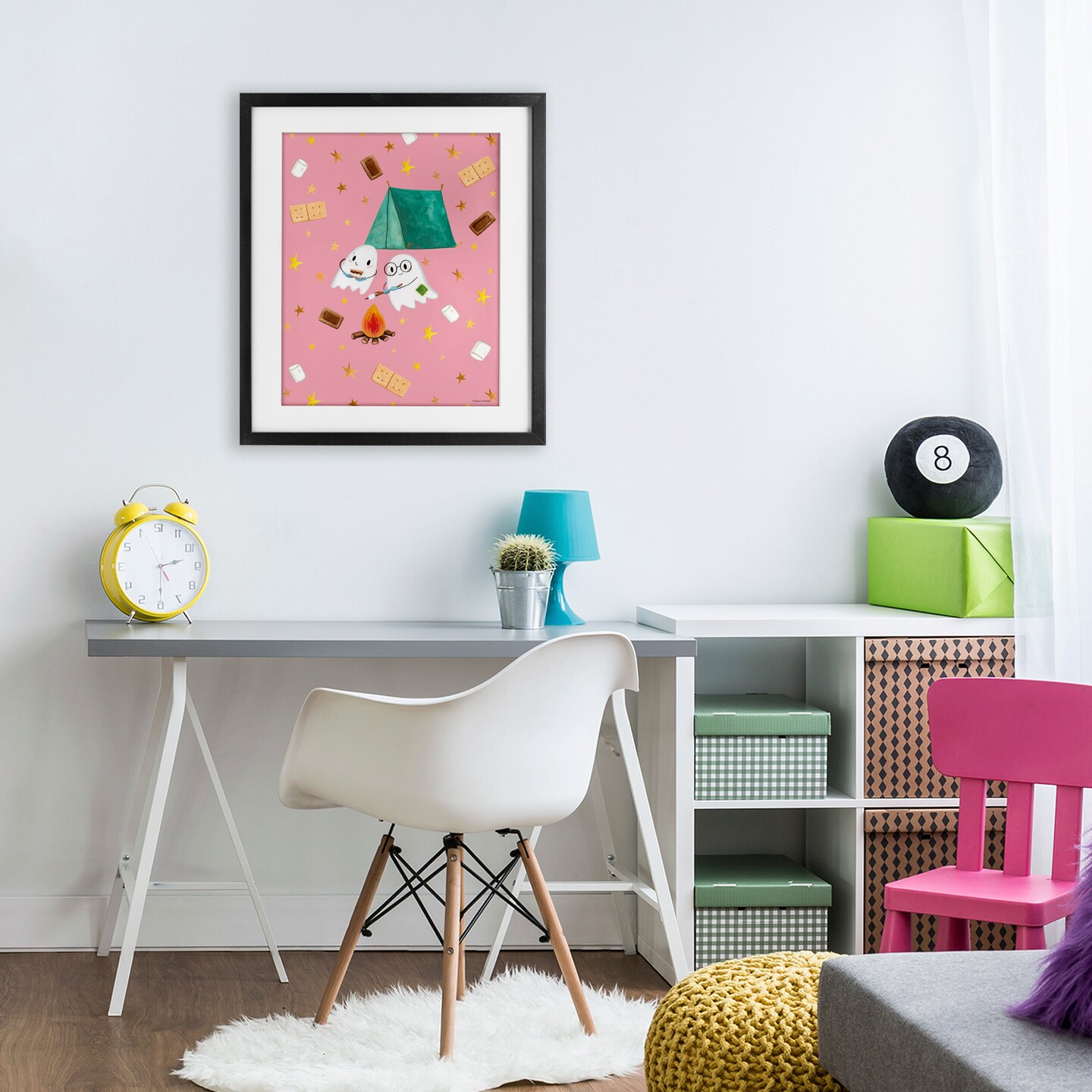 Stupell Industries Ghosts Roasting Marshmallows Framed Print Under Glass, design by Rachel Nieman