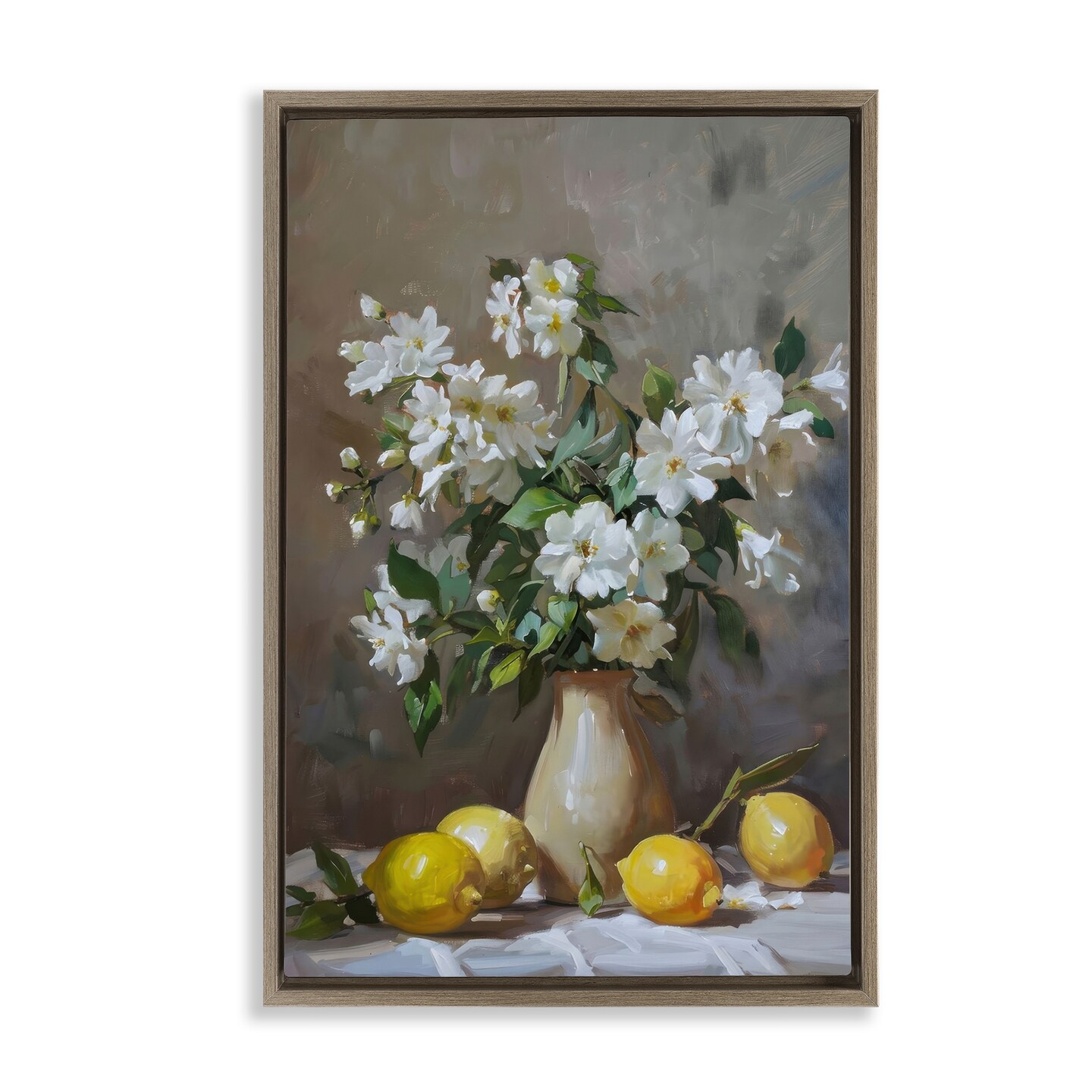 Stupell Industries Floral Lemons Still Life Floating Frame, design by LSR Design Studio
