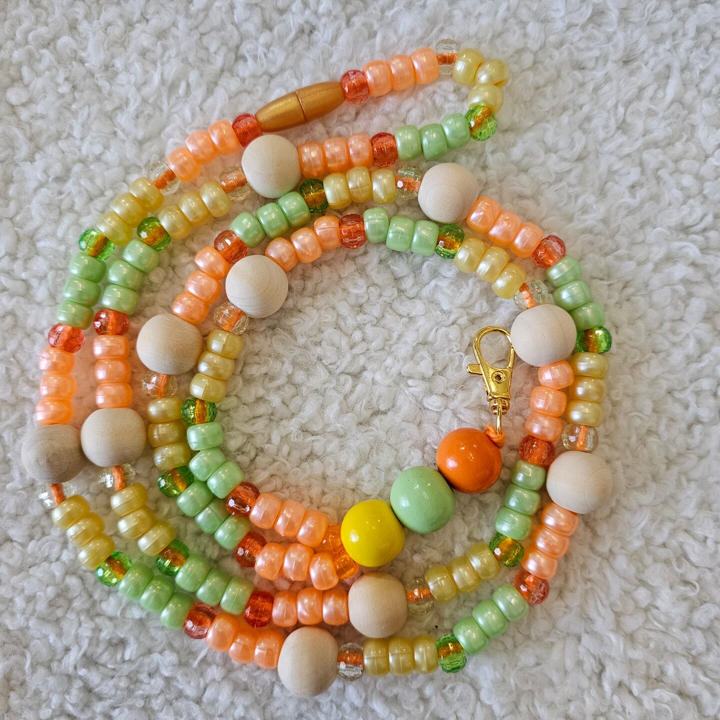 Alicenine ブロマイド Beaded Lanyard, ID Holder, Key Holder, Colorful Wooden Bead