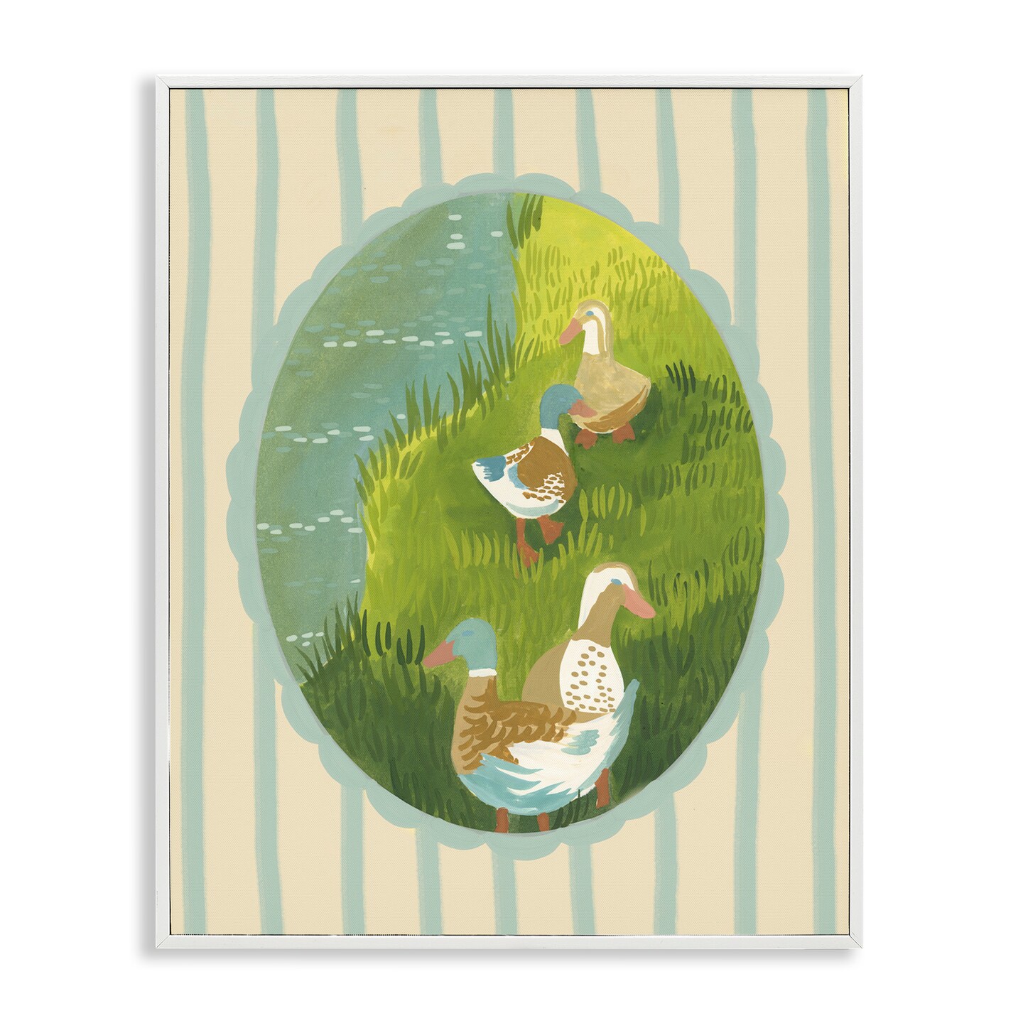 Stupell Industries Cottage Core Ducks Framed Giclee, design by Evelyn Coleman