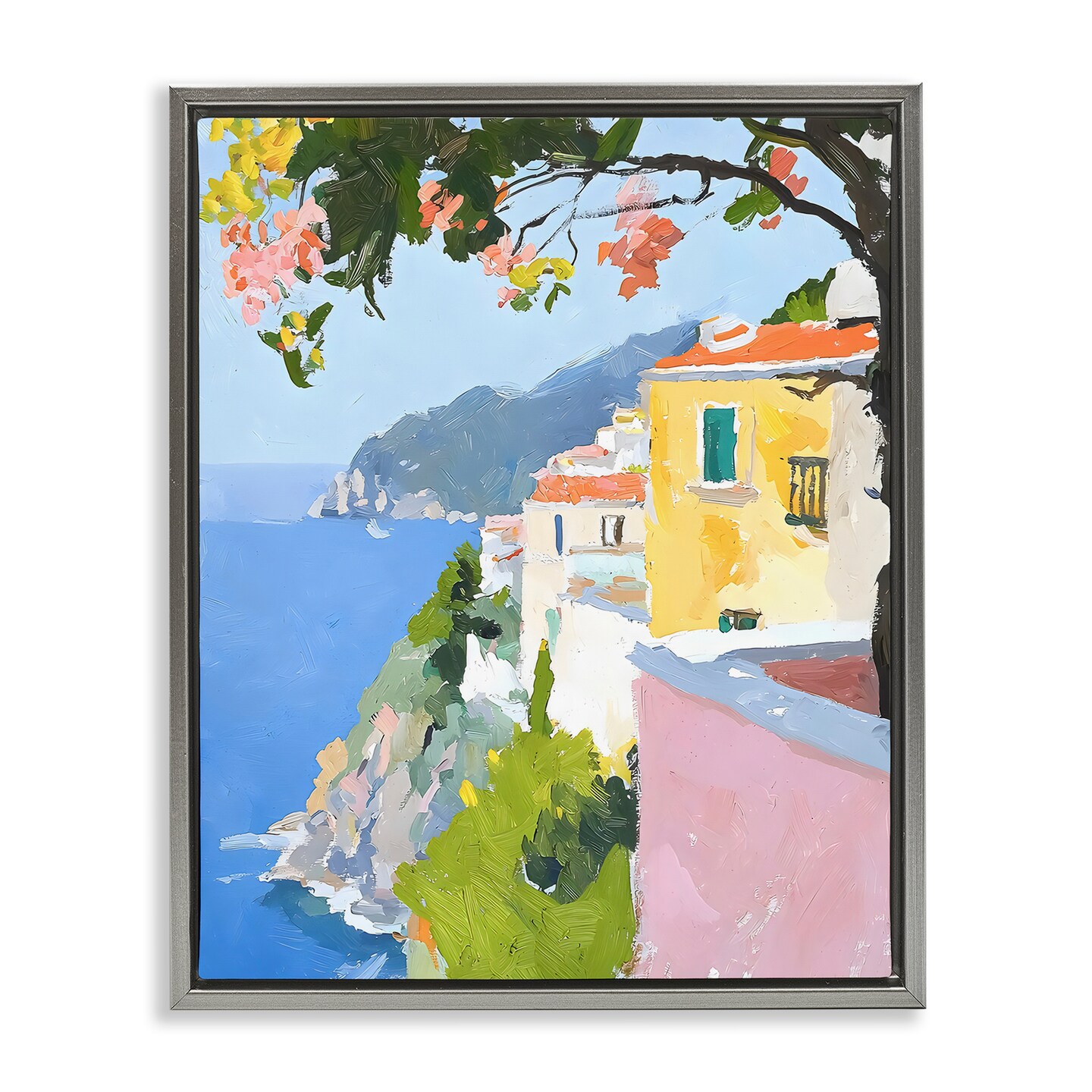 Stupell Industries Coastal Italian Sea View Floating Frame, design by Riley B