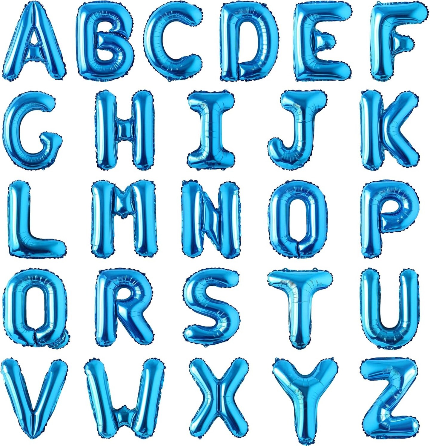 Letter Balloons 16 Inch Mylar Foil Alphabet Letter A-Z Balloons(blue)