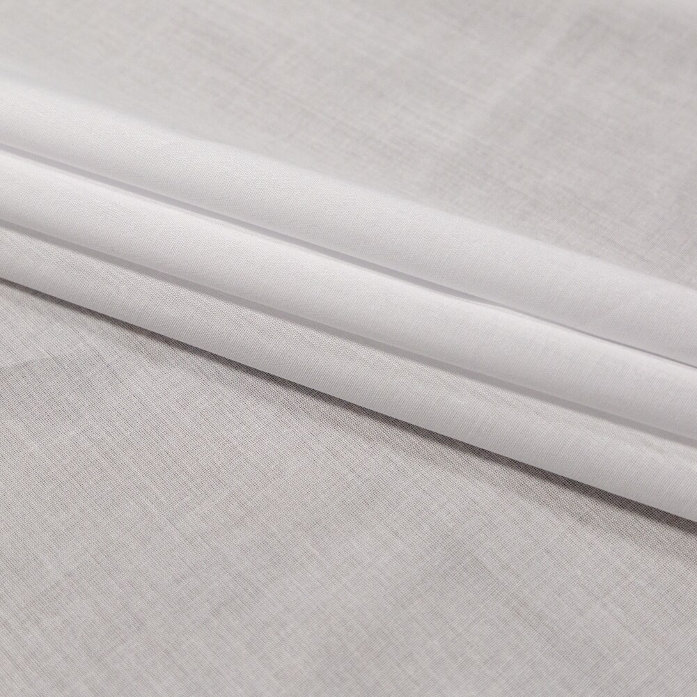 1 Yard White Mercerized Organic Egyptian Cotton Voile Sustainable Solid Fabric 57 inch Width
