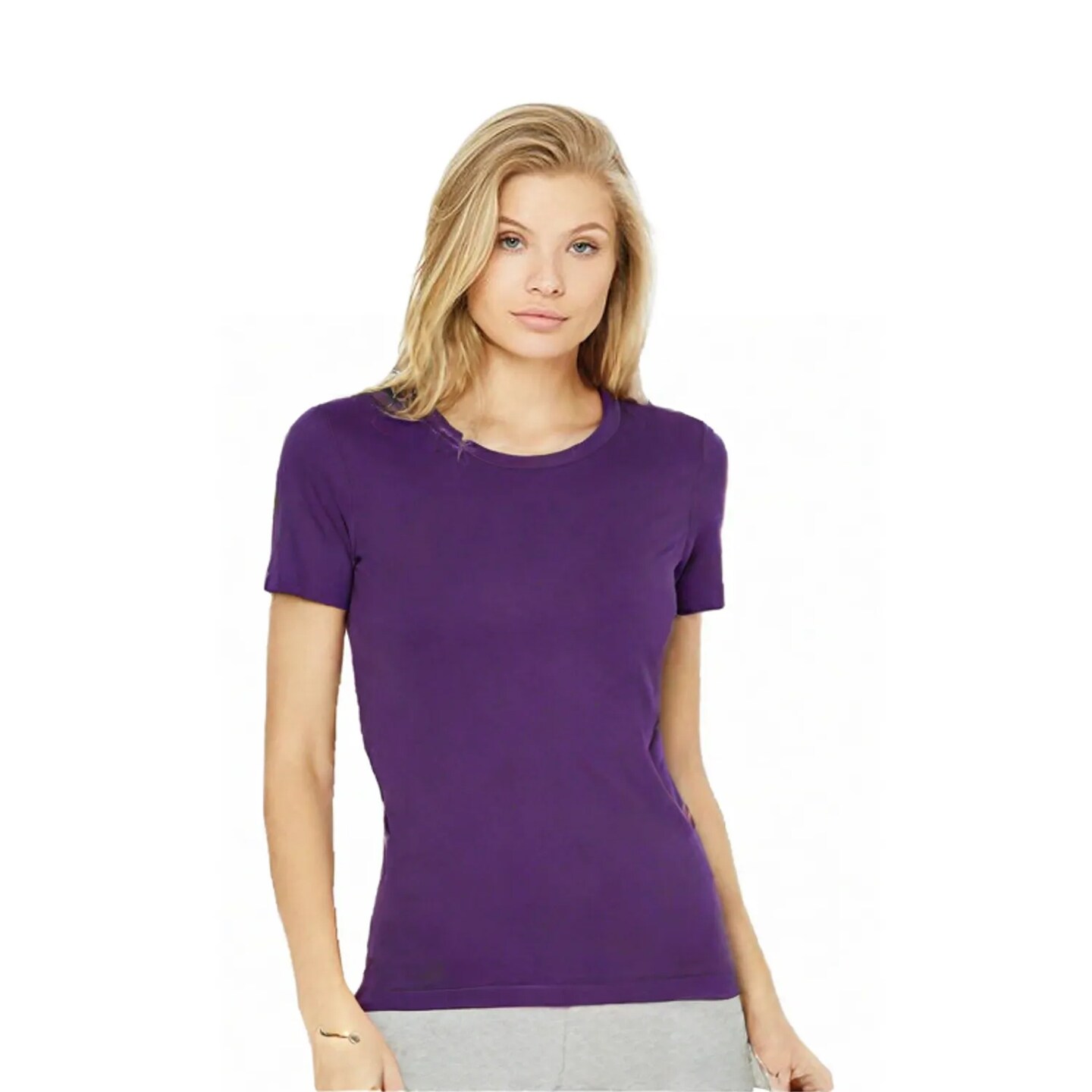 BELLA + CANVAS Women’s Slim Fit Crewneck Short Sleeve Tee – Cotton Top for Everyday Wear