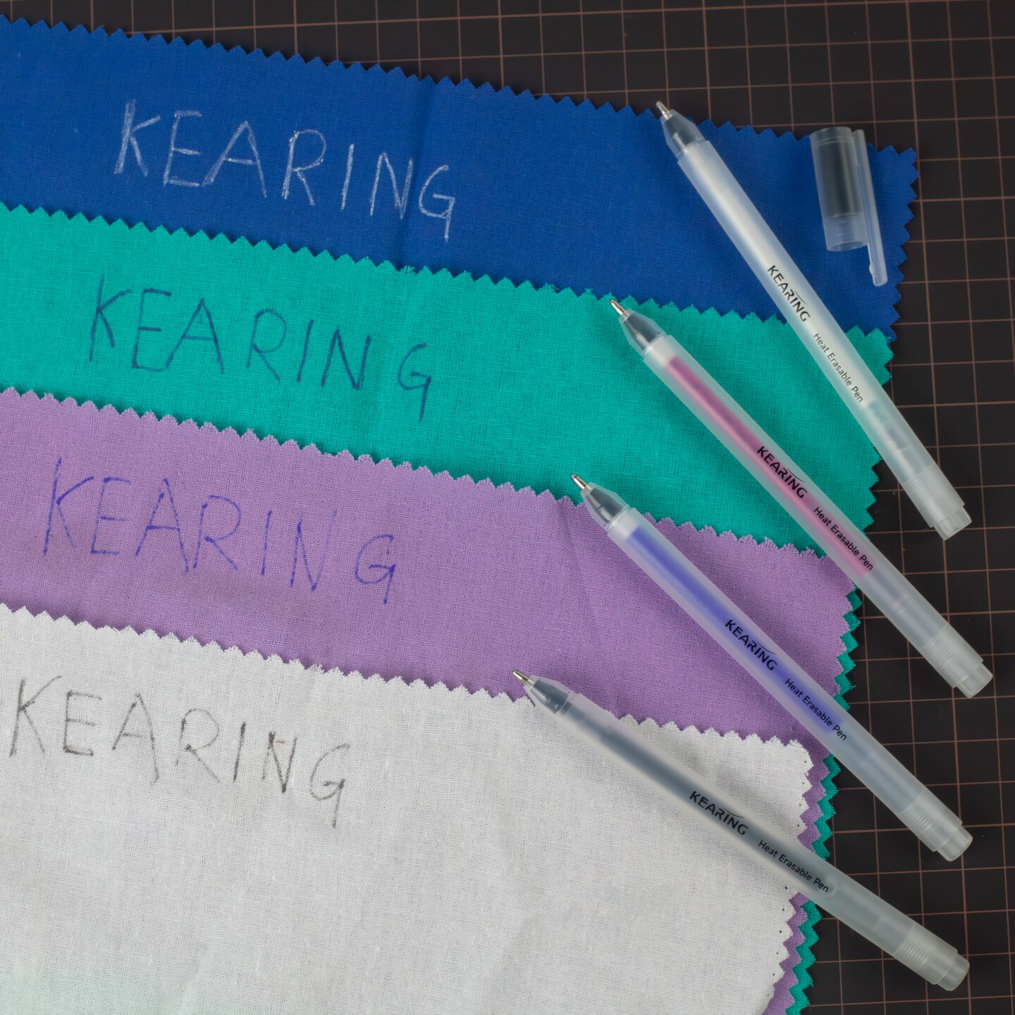 Kearing® Heat Erasable Fabric Marking Pens 4 Color Set: Sewing, Quilting, Embroidery, Dressmaking Markers