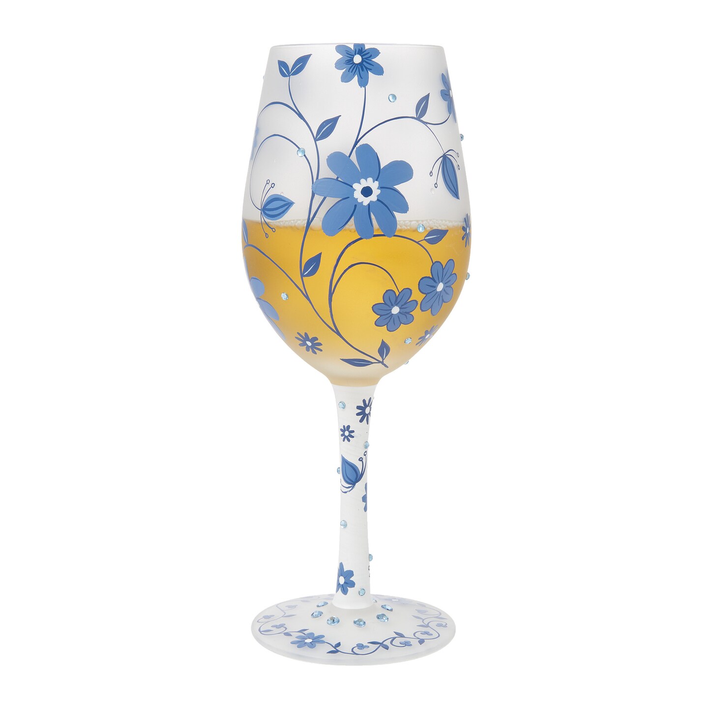 Lolita Life with Friends Hand Painted Wine Glass 9in H