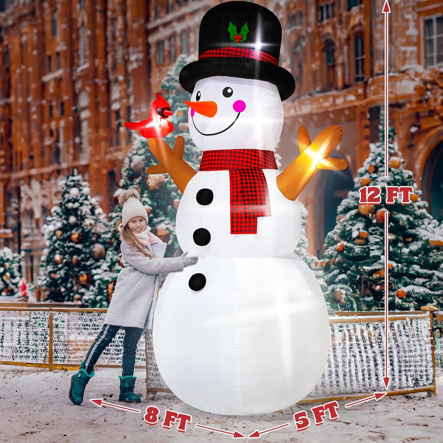 12ft blow factory up snowman