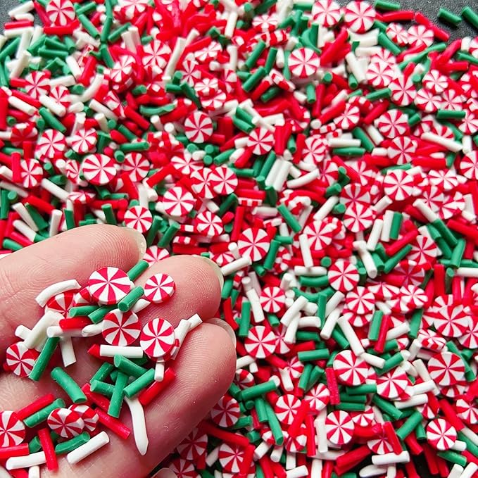 Fake Christmas Sprinkles Polymer Clay Sprinkles Polymer Sprinkles Christmas Polymer Clay Slices Fake Candy Sprinkles for Nail Art DIY Crafts Cake Phone&#xFF08;Christmas-90g-9 Styles&#xFF09;