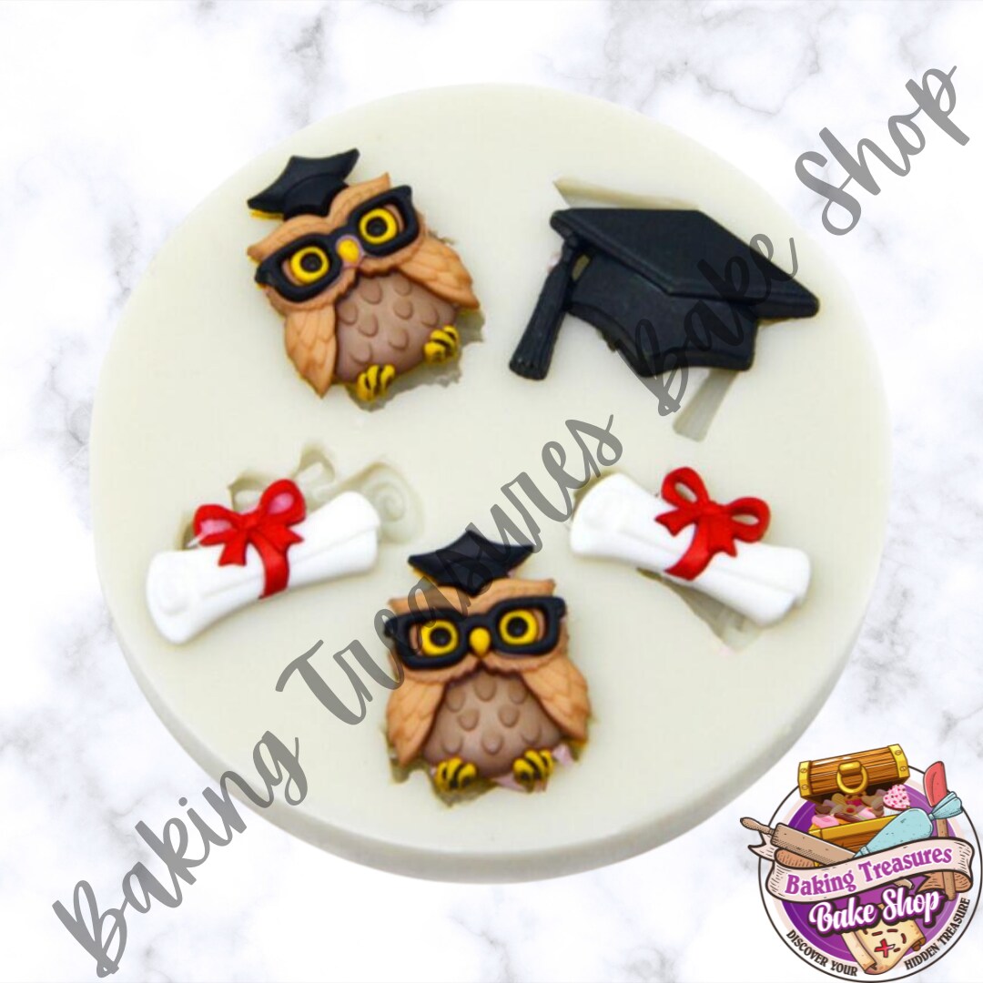 Graduation Owl Silicone Mold #1