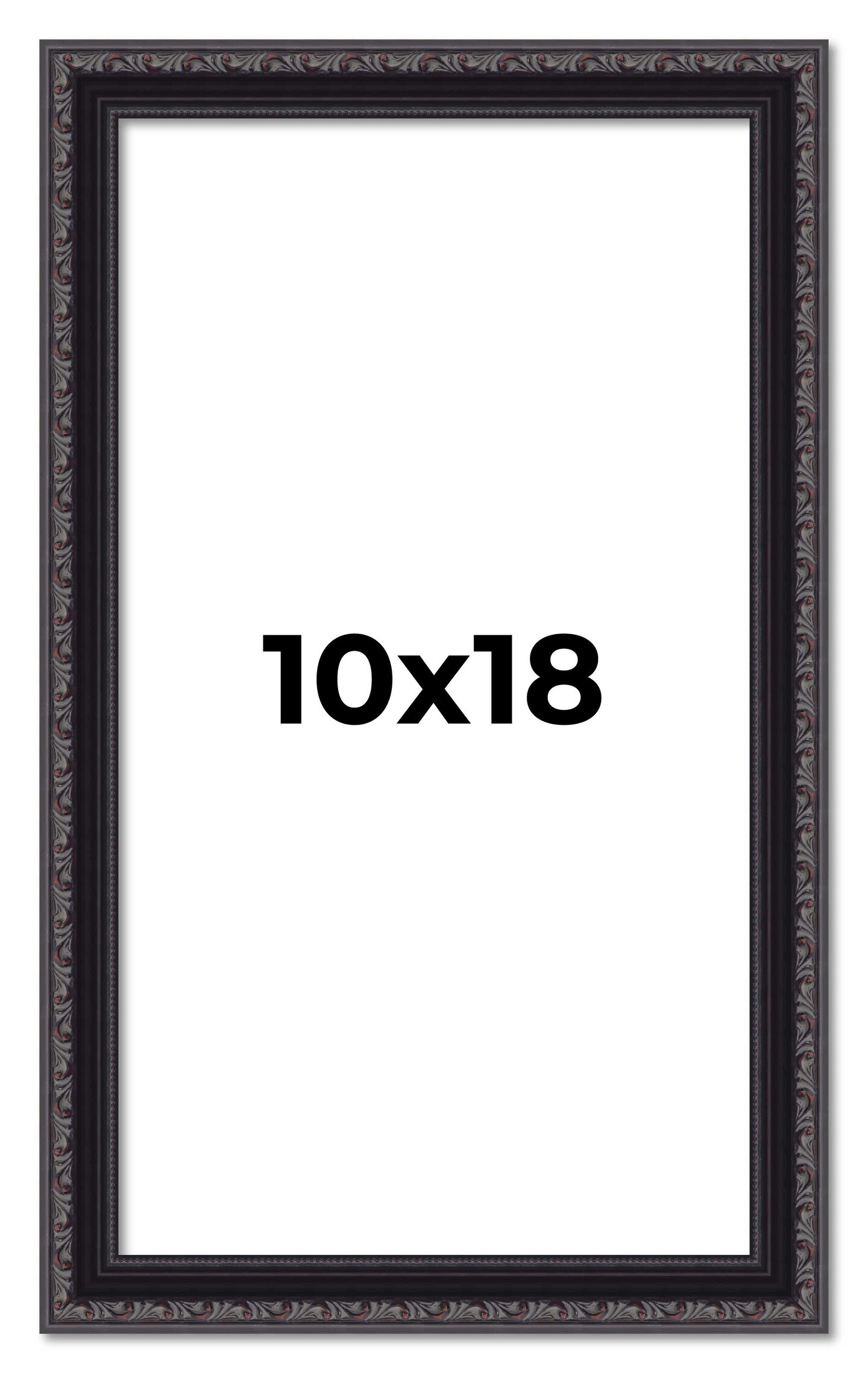 Antique Red Picture Frame - UV Acrylic, Foam Board Backing, Hanging Hardware