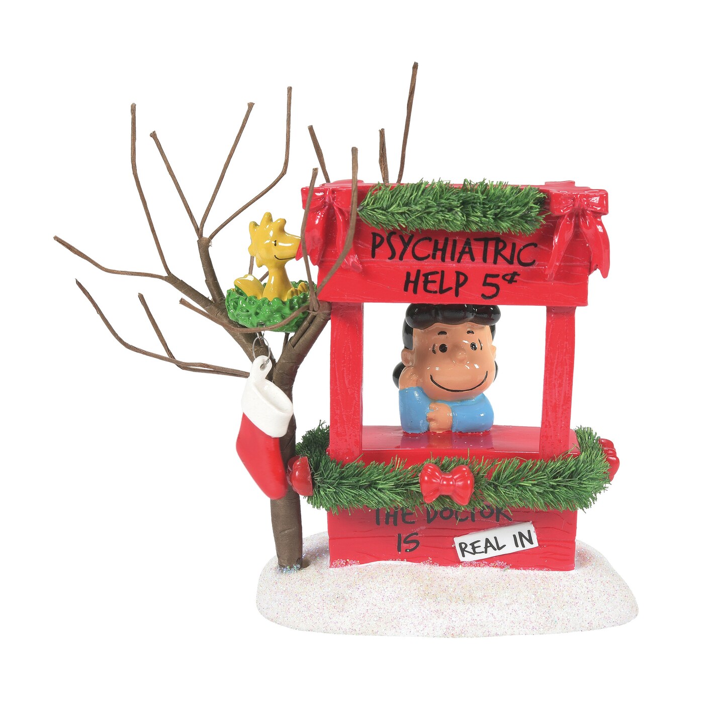 Department 56 Peanuts Village Lucy Is In Christmas Figurine 4in H