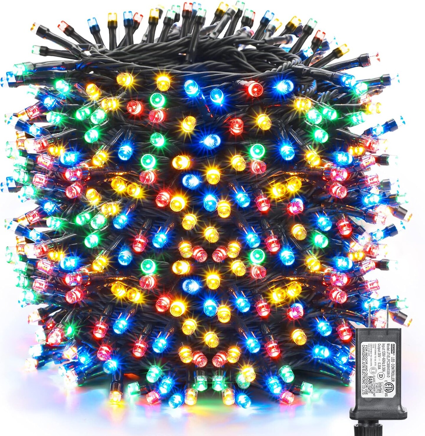 Christmas Lights Outdoor, 213ft 600 LED Christmas String Lights, 8 Modes, Timer, Waterproof Christmas Fairy Twinkle Lights for Home Garden Yard Wedding Party Tree Xmas Decors - Multicolor