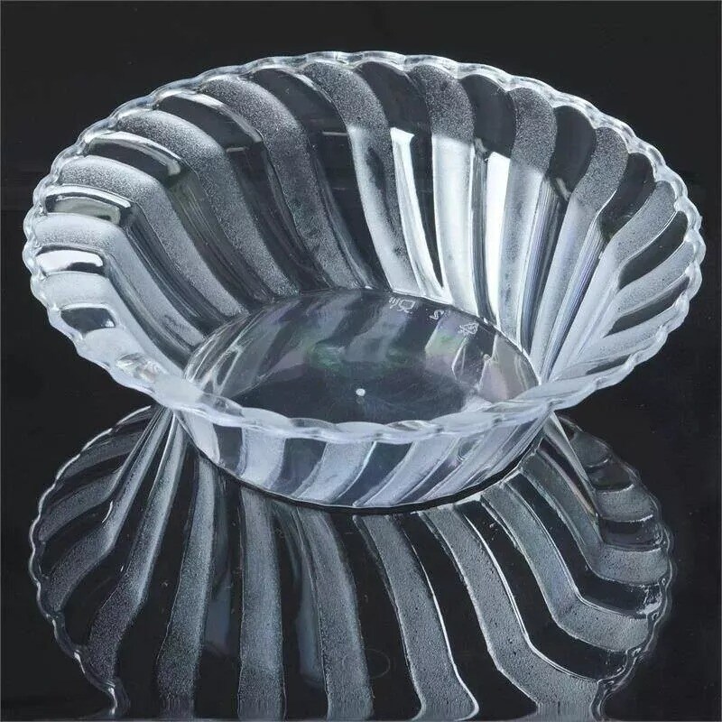 10 Clear 5 oz Flared Plastic Dessert Ice Cream Bowls Party Events Decorations