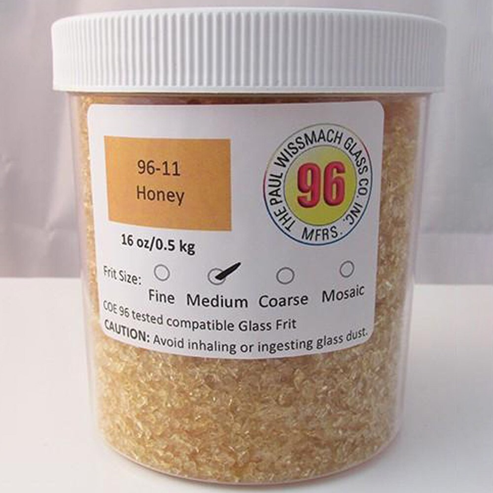 Wissmach Frit Medium Honey 96-11 1Lb. Jar 96 COE