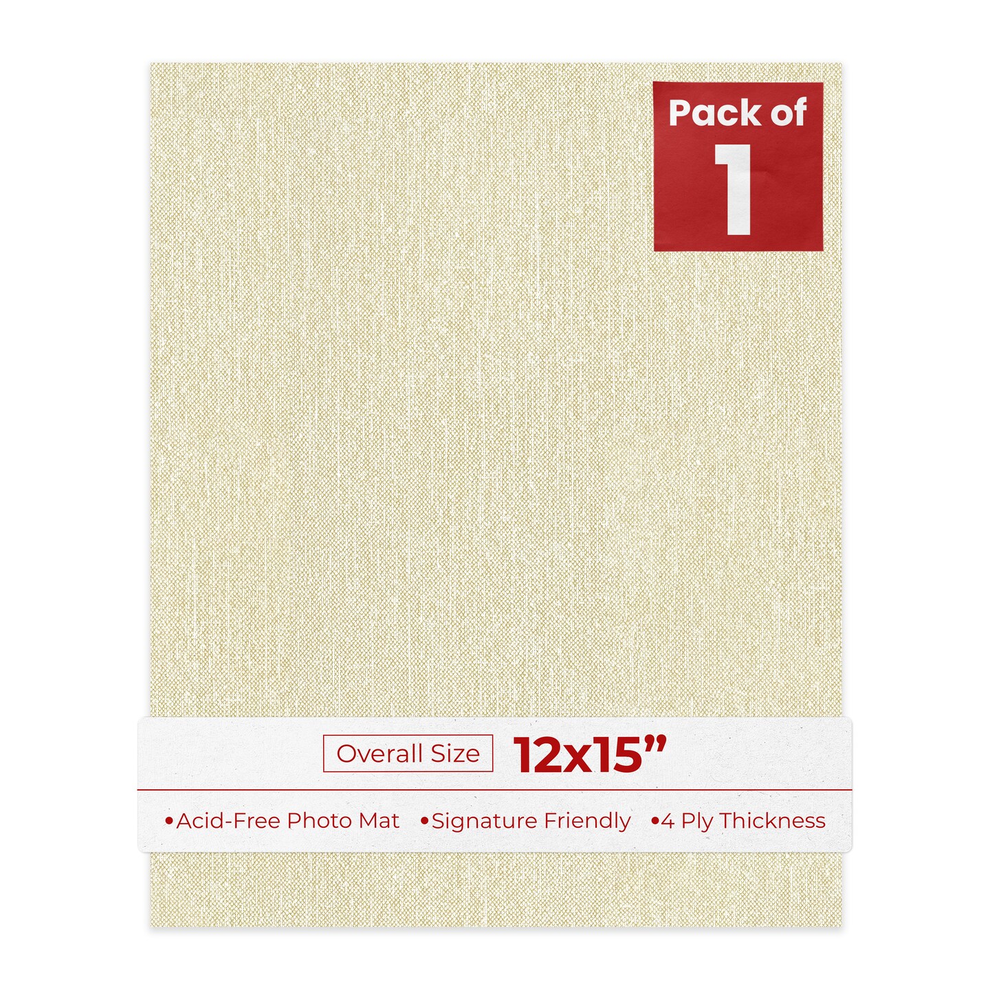 Off White Canvas 12x15 Uncut Mat Board - Blank Sheets, No Opening