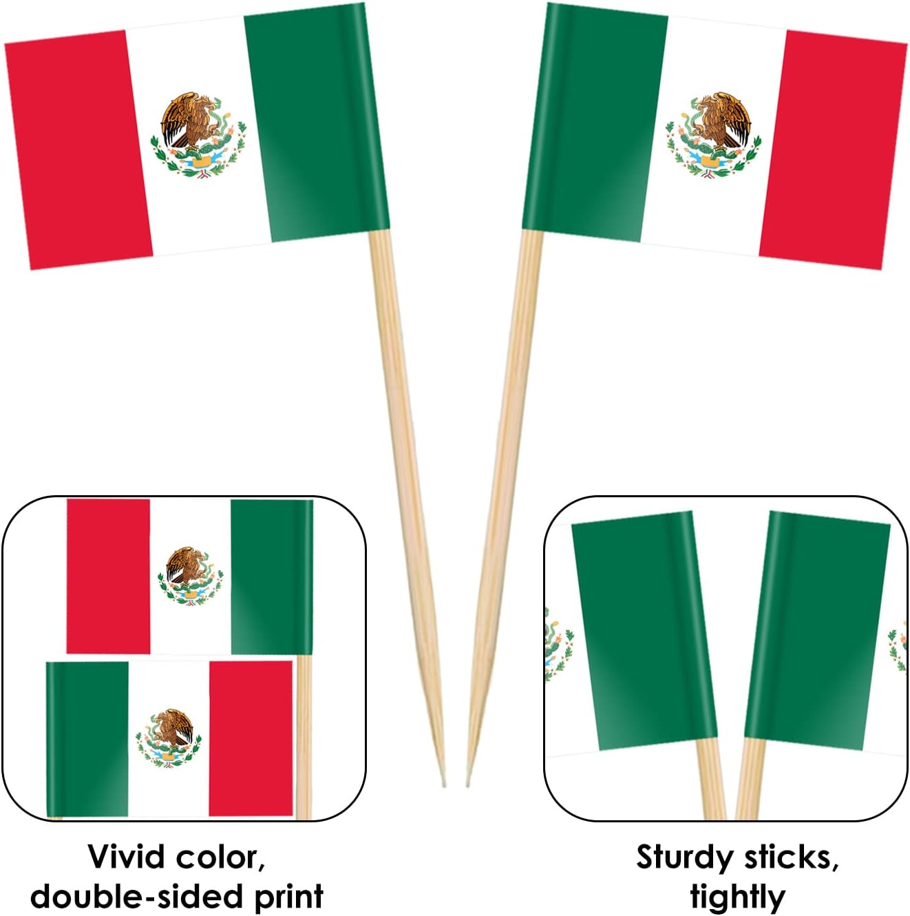 100 Pcs Spanish Countries Toothpick Flags (23 Countries)
