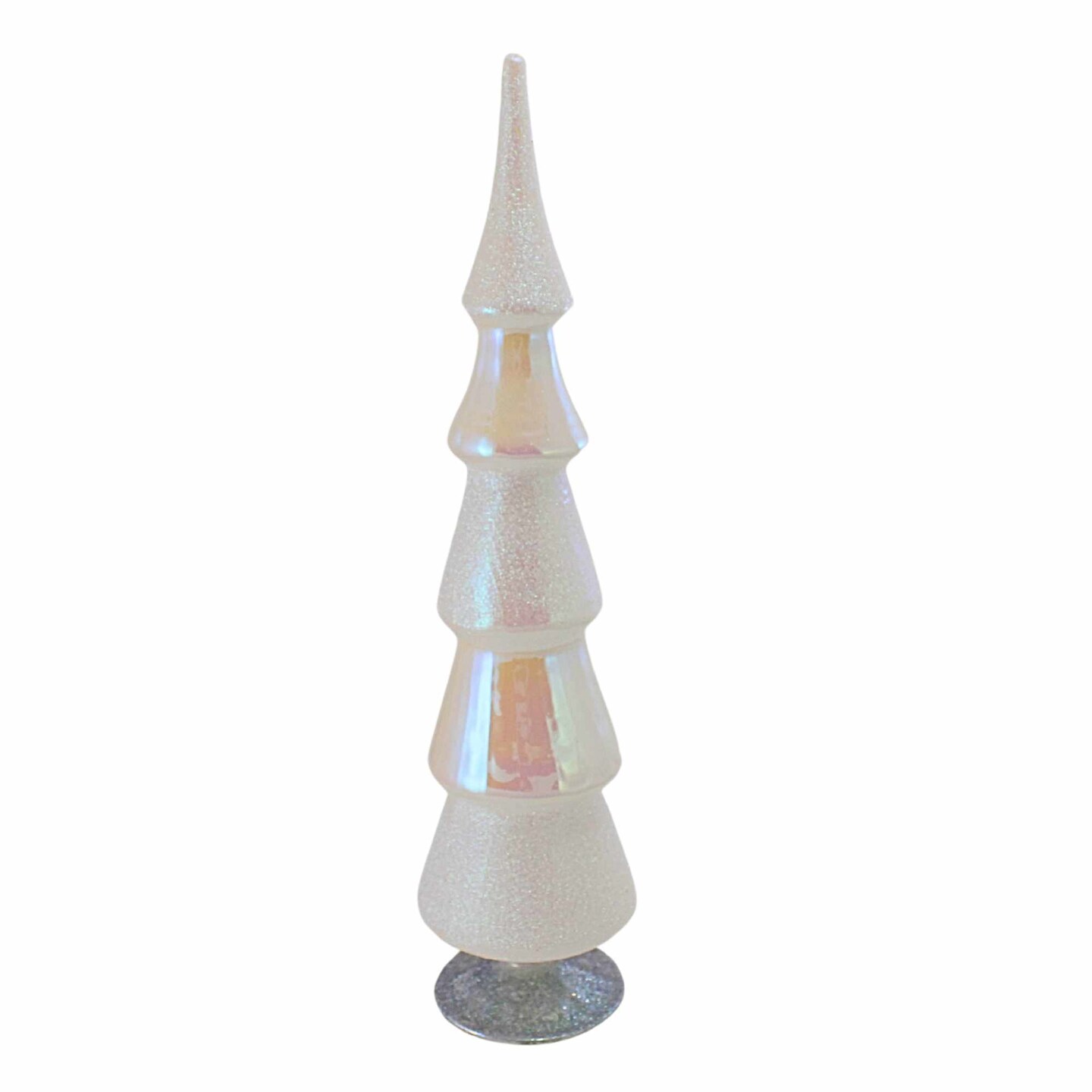 Cody Foster 17.0 Inch Single White Glass Hued Tree Christmas Decorative Tree , Christmas Decor Versatile Holiday Decoration