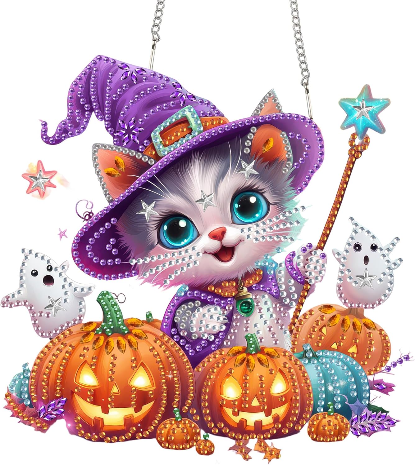 MEIYUDA Hanging Diamond Art Kits Adults House on the Moon, Special Shaped Crystal Rhinestone Suncatcher, 5D Diamond Art for Adults Beginners Kids DIY Kits, Window Hanging Ornament MEIYUDA Hanging Diamond Art Kits Adults House on the Moon, Special Shaped Crystal Rhinestone Suncatcher, 5D Diamond Art for Adults Beginners Kids DIY Kits, Window Hanging Ornament