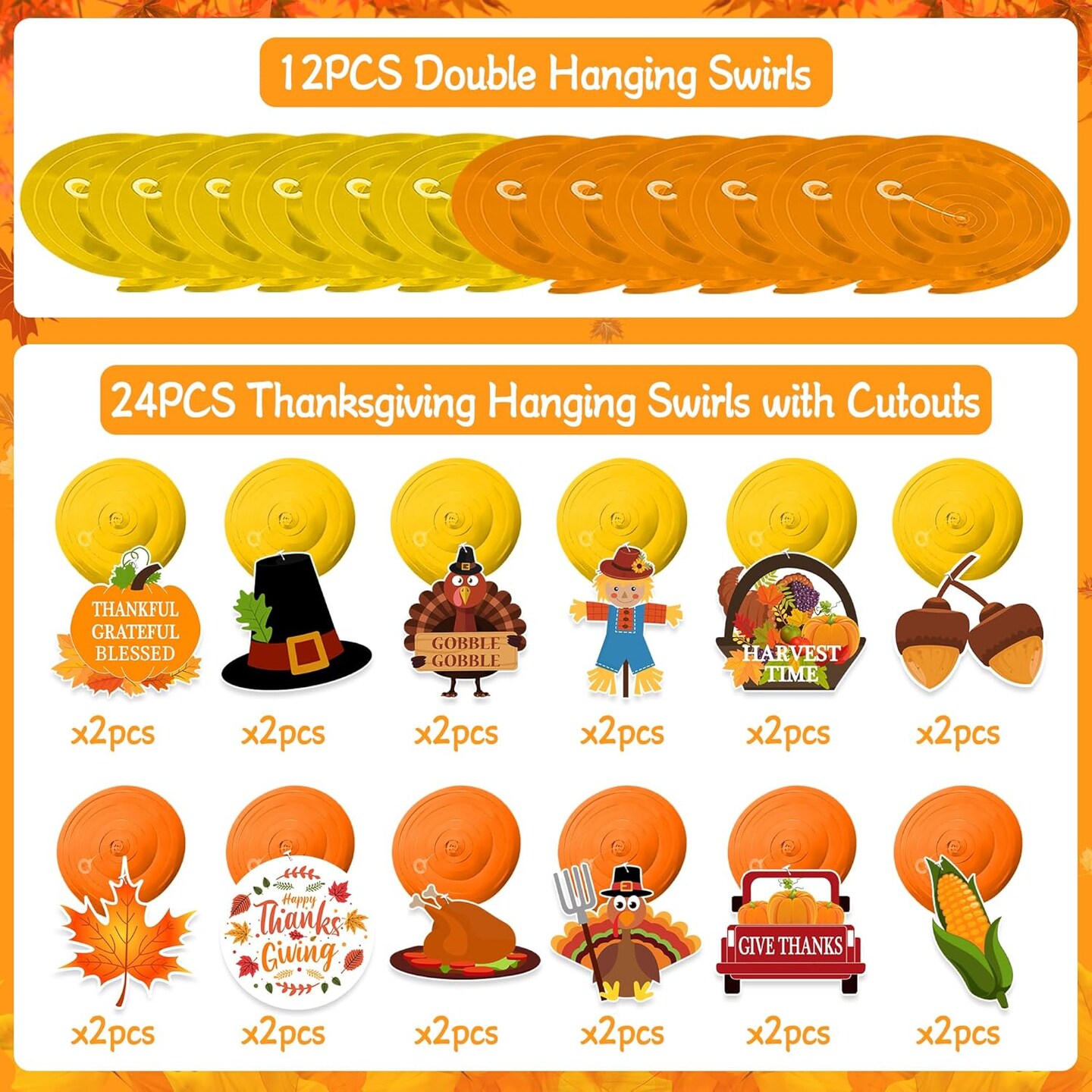 Thanksgiving Decorations Hanging Swirl (Thanksgiving)