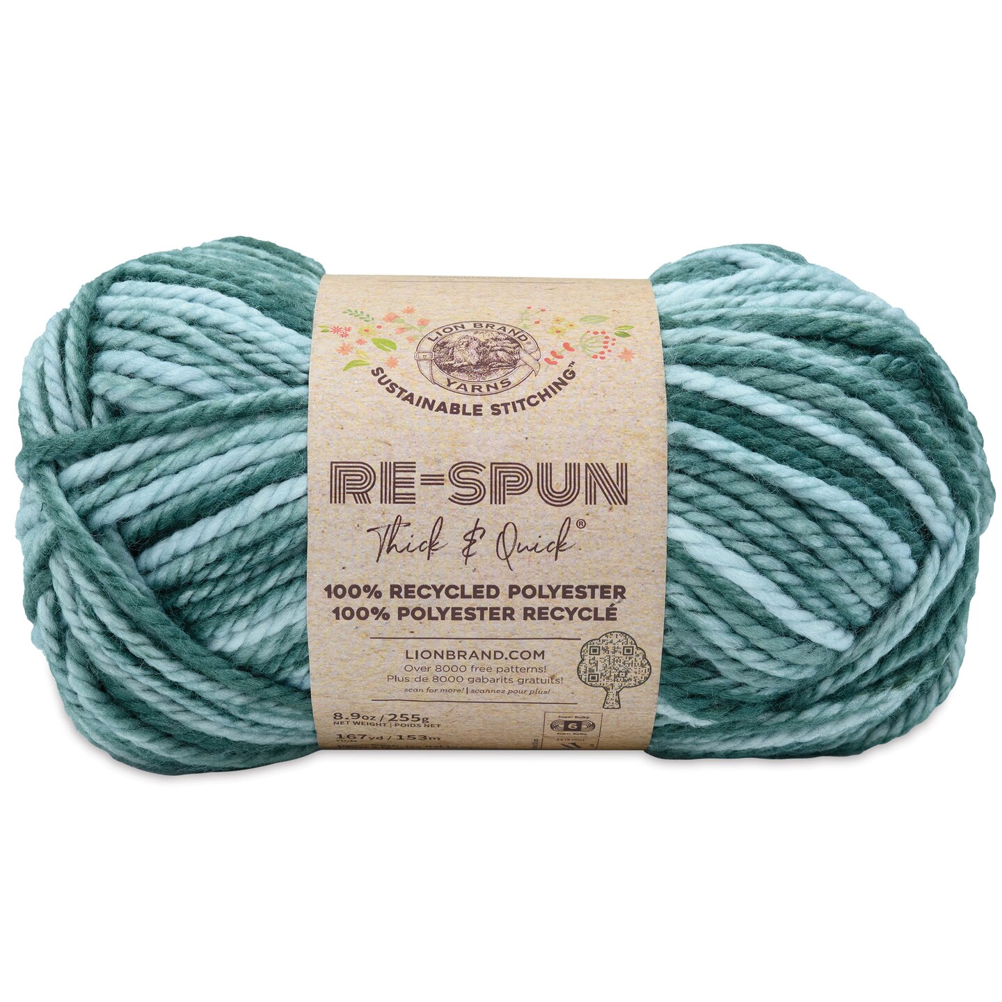 Lion Brand Re-Spun Thick & Quick Yarn - Mint Julep, 167 yds | Michaels