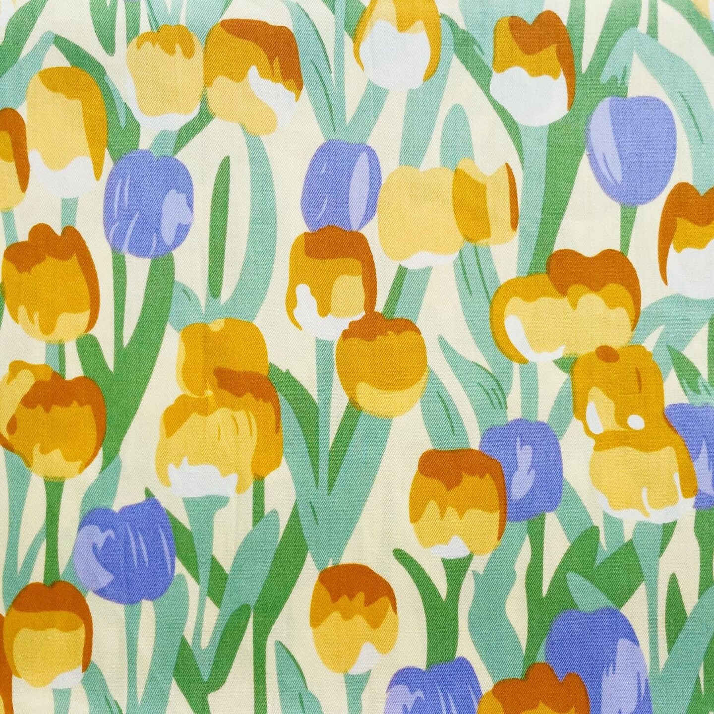 42Pcs Vintage Floral Precut Fabric Squares 10x10(Yellow Purple)